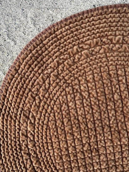 Spisebrikke velour rund Chocolate 40 cm