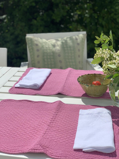 Spisebrikke bomull Rosy Pink