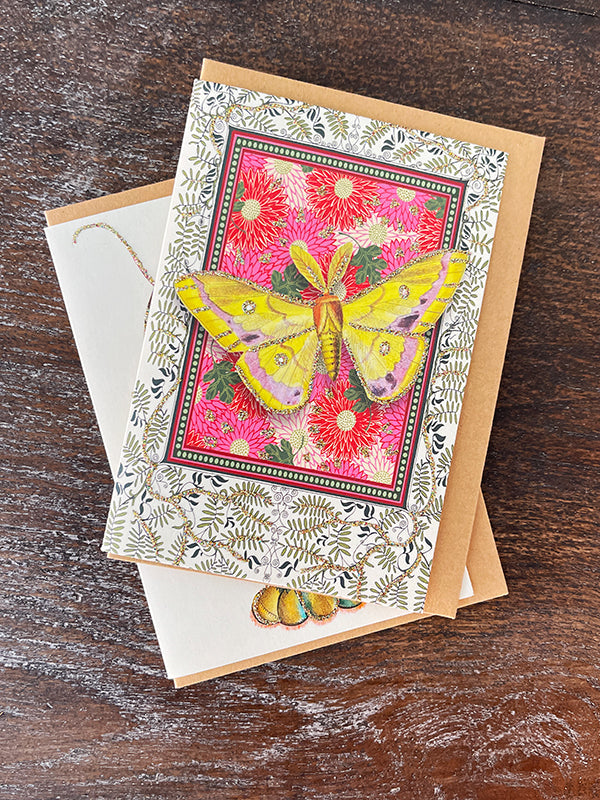 Glitterkort Indian butterfly