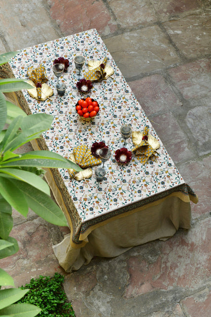 Tablecloth Samode Ochre, Blue & Green Round 220 cm