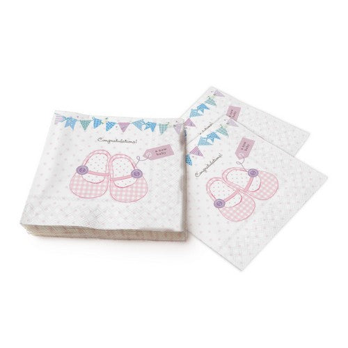 Napkin Lunch Baby Shoes Pink