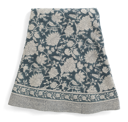 Duk Indian Rose Denim Blue Rund 220 cm