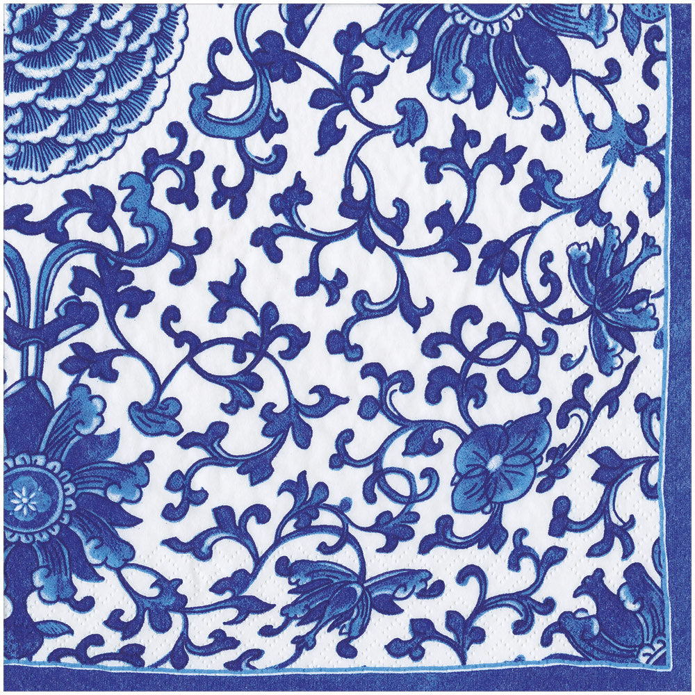 Serviett lunch Indigo garden blue/white
