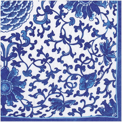 Serviett lunch Indigo garden blue/white