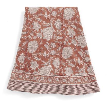 Indian Rose Tablecloth Terracotta Round 220 cm