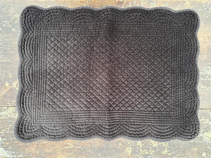 Spisebrikke velour Black 35x50 cm