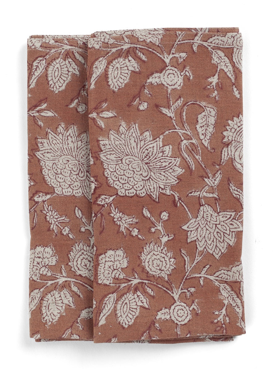 Napkin Indian Rose Terracotta Set of 2