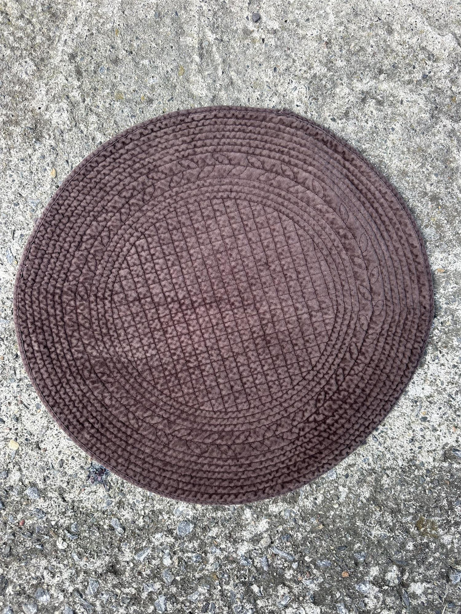Spisebrikke rund velour Dark chocolate 40 cm