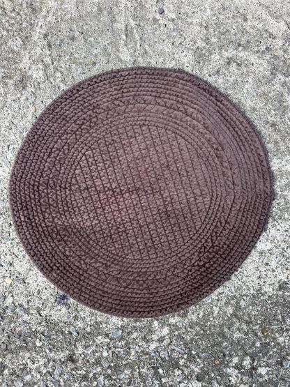 Spisebrikke rund velour Dark chocolate 40 cm