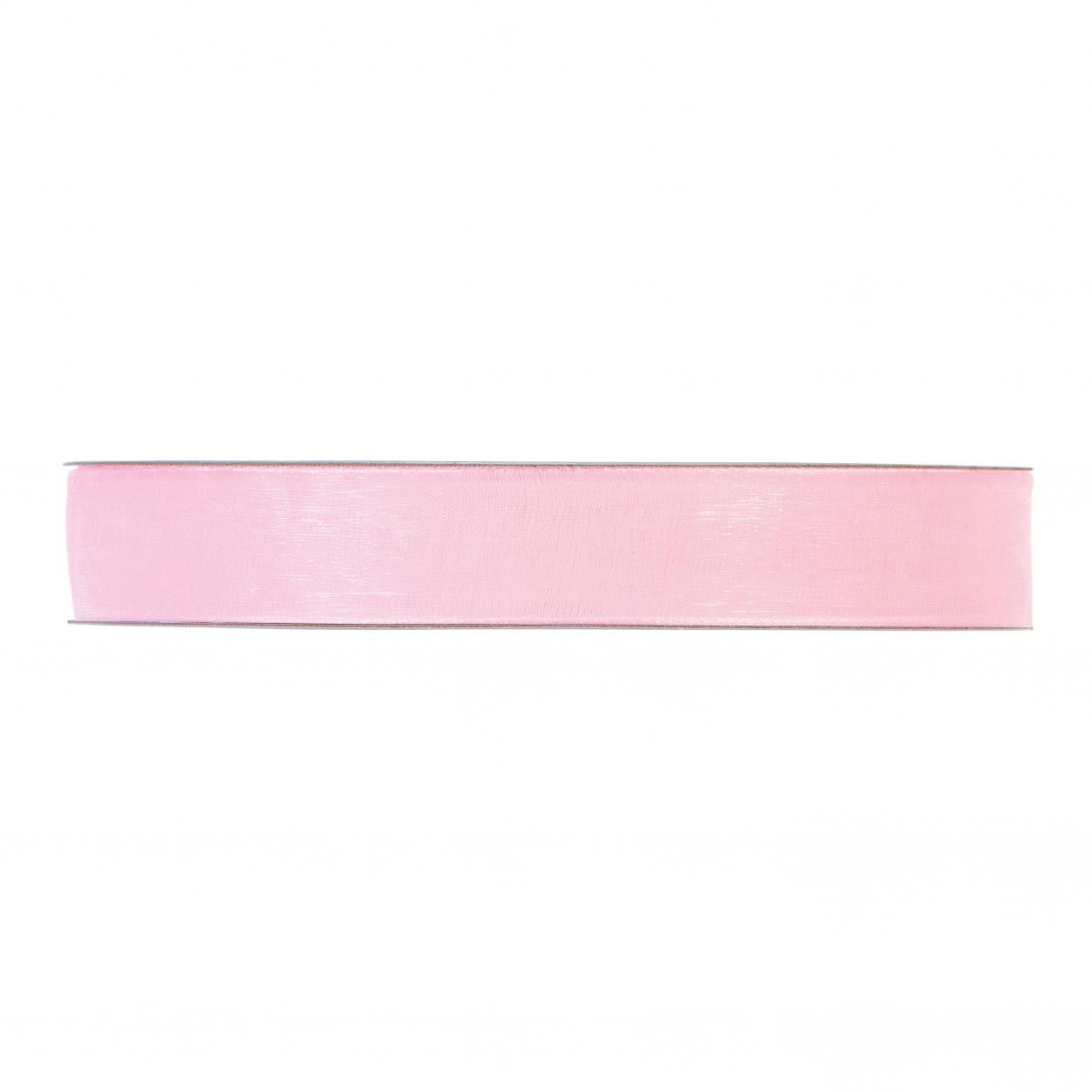 Organza ribbon light pink 15 mm