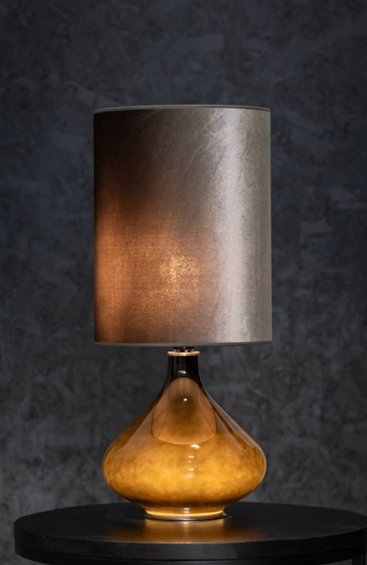 Flavia bordlampe 70 cm Negra m/Velvet Vison skjerm