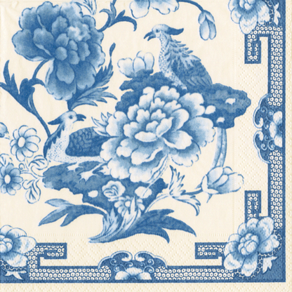 Serviett kaffe blue and white
