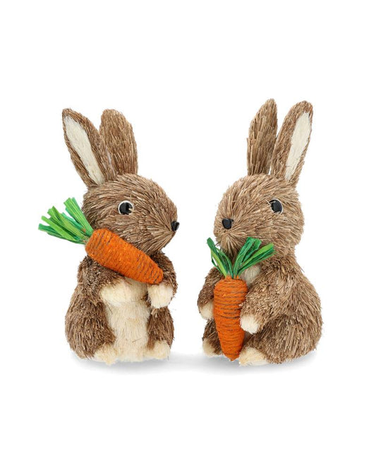 Kaniner med gulrot strå 23 cm