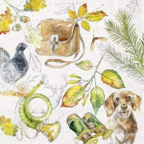 Serviett lunch hunting light grey