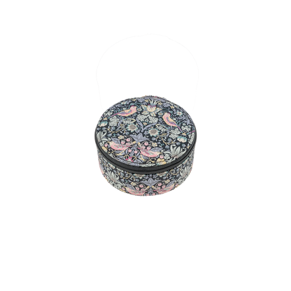 Jewelry box round Liberty Strawberry Thief Black