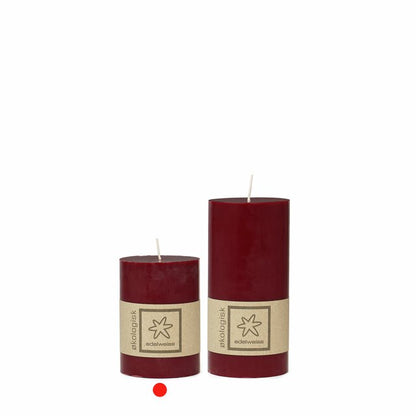 Pillar candle eco 7x10 cm Wine Red