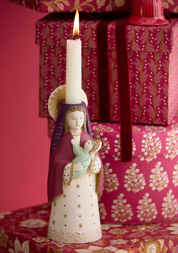 Candle Holder Mary Ruby 20 cm