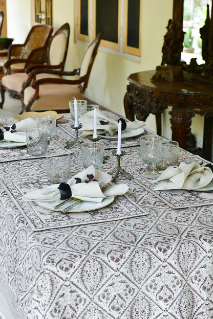 Tablecloth Jaipur Brown 150x350 cm