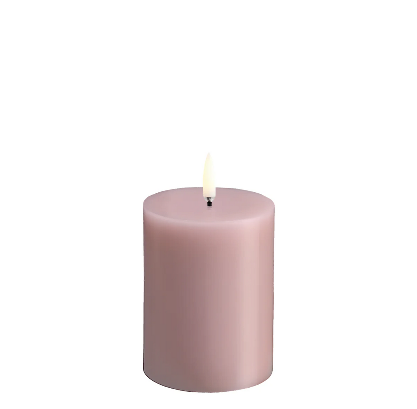 LED Pillar Candle Rose Powder 7.8x10.1 cm
