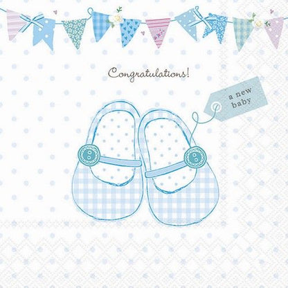 Napkin Lunch Baby Shoes blue