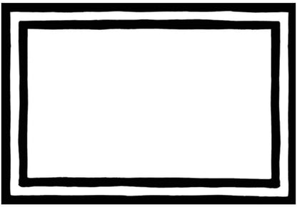 Bordkort svart ramme 8 stk