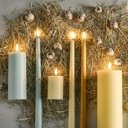 LED pillar candle Dusty Green 5.8x15.2 cm