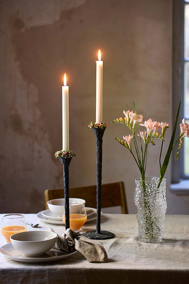 Candle cuff pillar candle pink