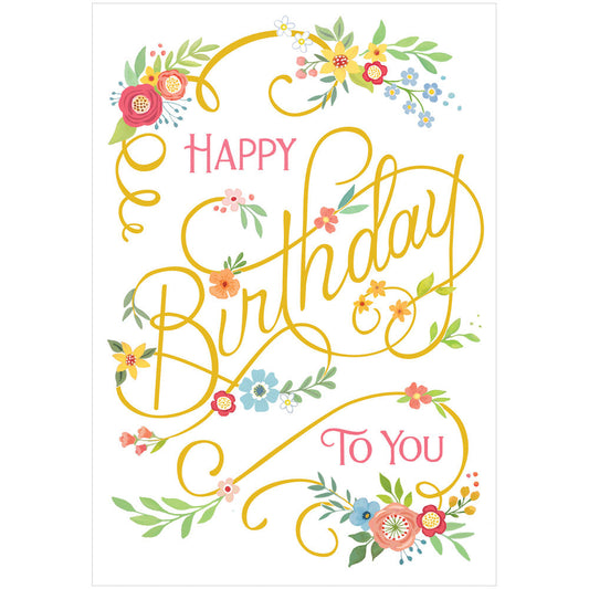 Card w/envelope Happy Birthday