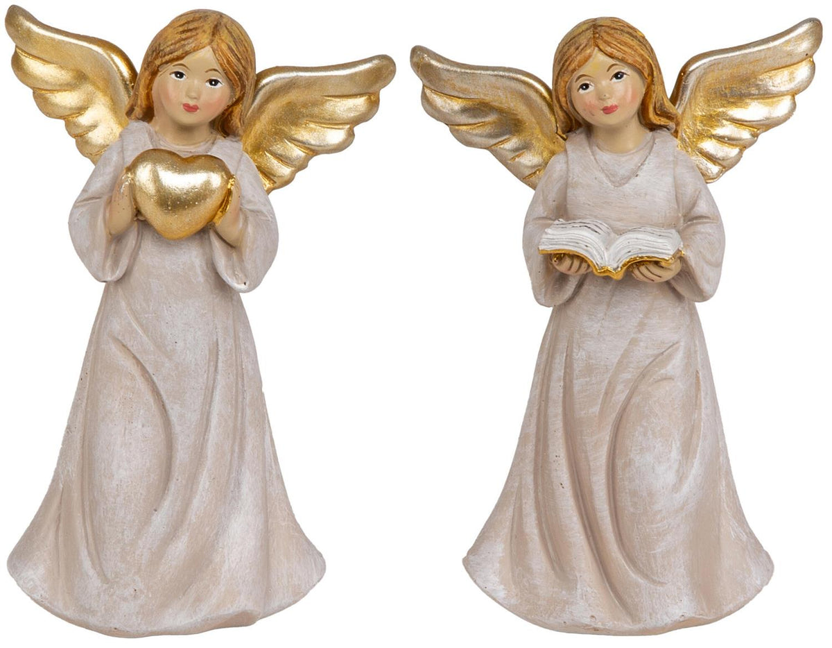 Angel cream-colored w/gold 11 cm