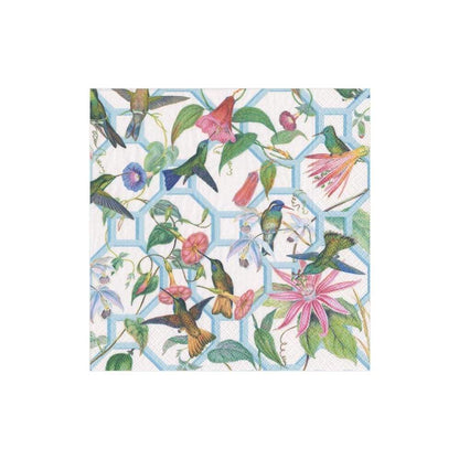 Napkin coffee Hummingbird trellis