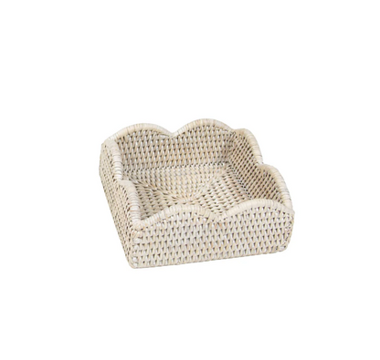 Napkin holder rattan scallop Lunch