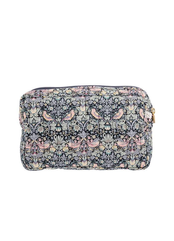 Toiletry Bag Small Liberty Strawberry Thief Black