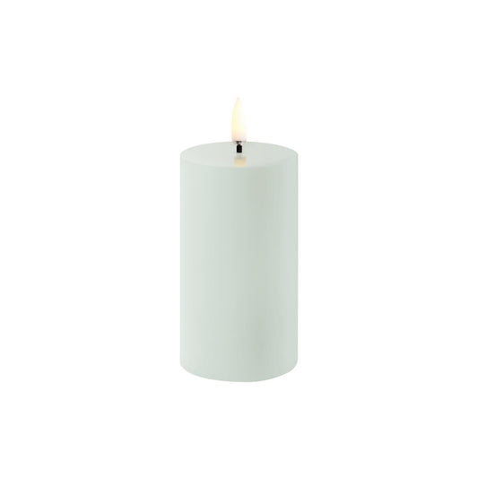 LED pillar candle Dusty Green 5.8x10.1 cm