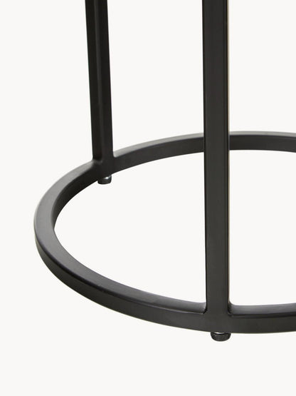 Round side table Black Pepper S/2
