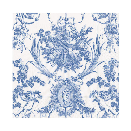 Serviett lunch romantic toile blue