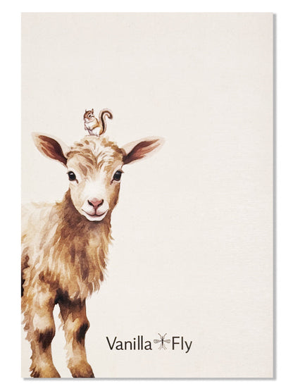 Glitterkort On your special day Farm animals