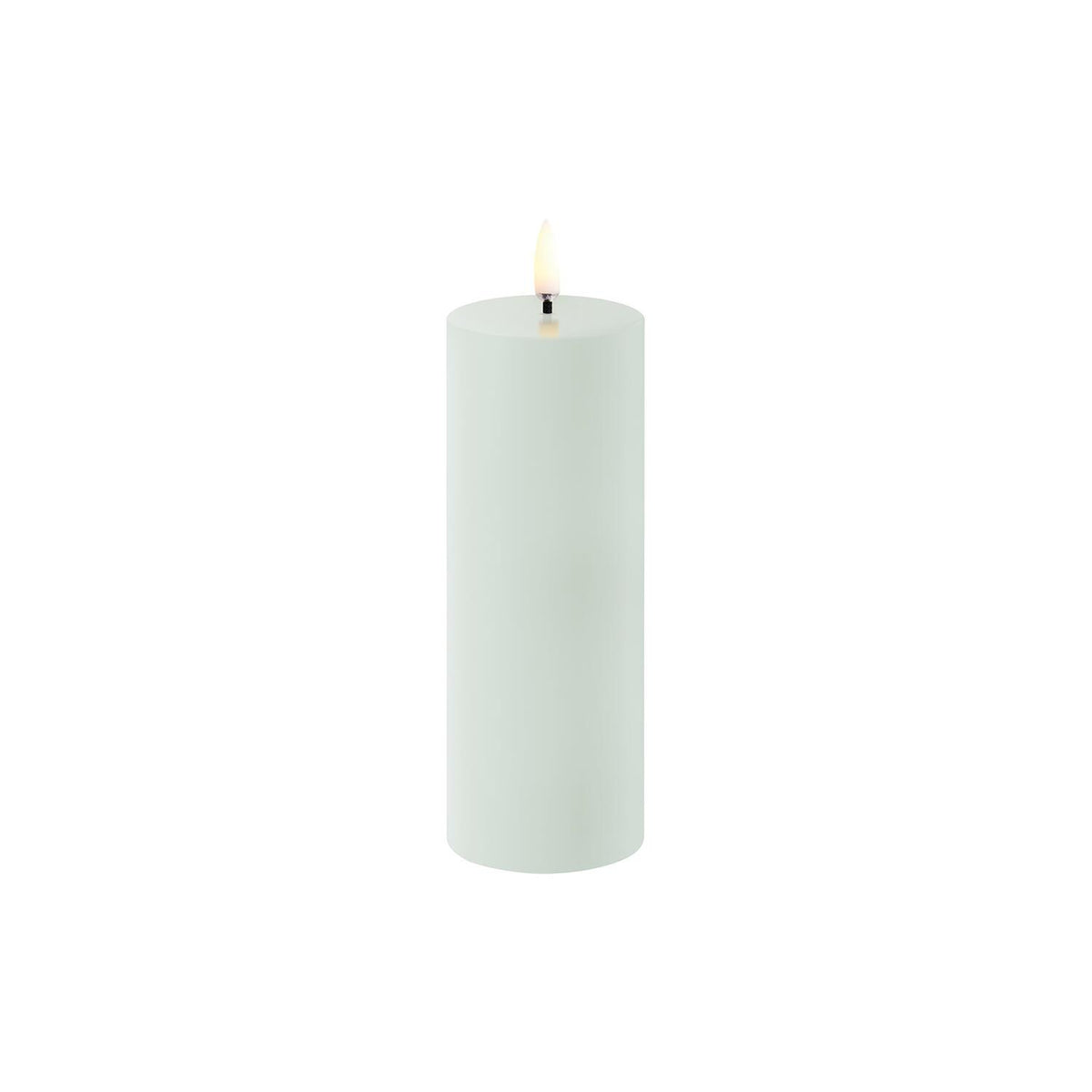 LED pillar candle Dusty Green 5.8x15.2 cm