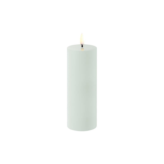 LED pillar candle Dusty Green 5.8x15.2 cm