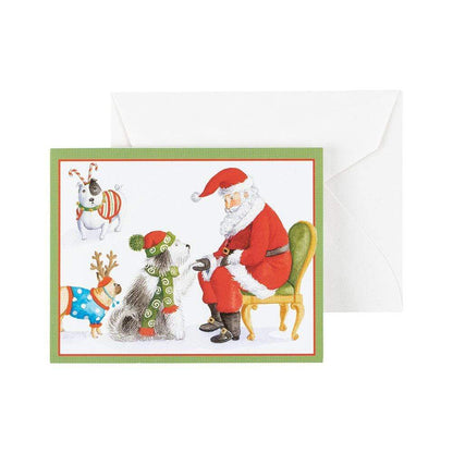 Lite kort Waiting For Santa 4 stk