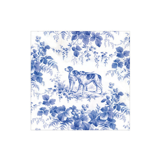 Serviett kaffe Hunting toile blue