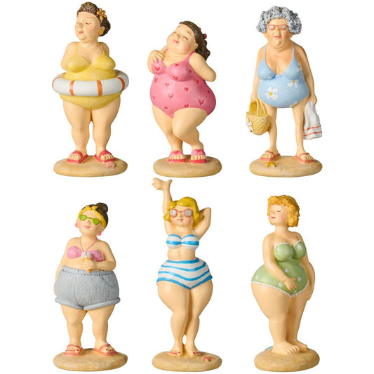 Damer i badetøy 17 cm