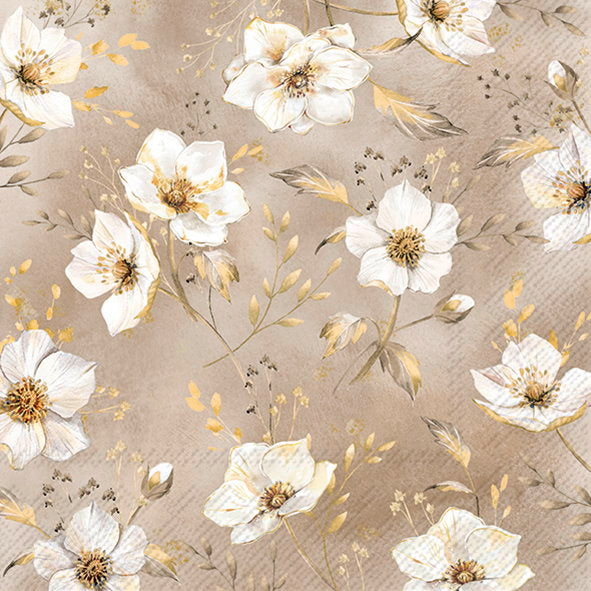Serviett lunch Golden Gala cream