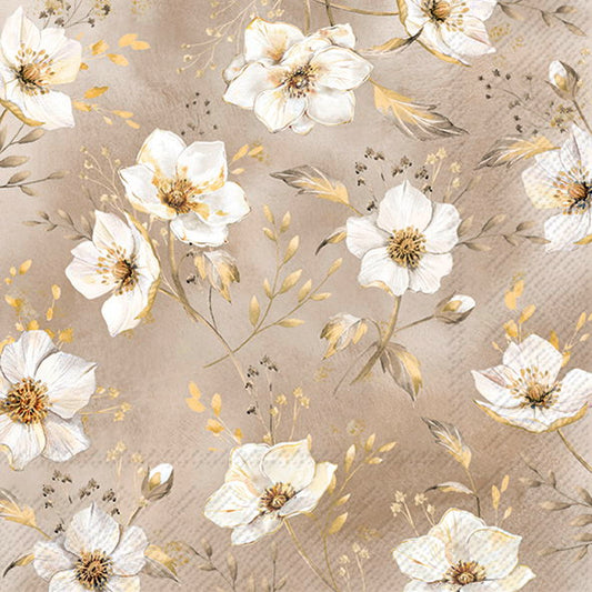 Serviett lunch Golden Gala cream