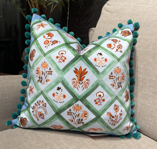 Putetrekk Lucia ciel 45x45 cm