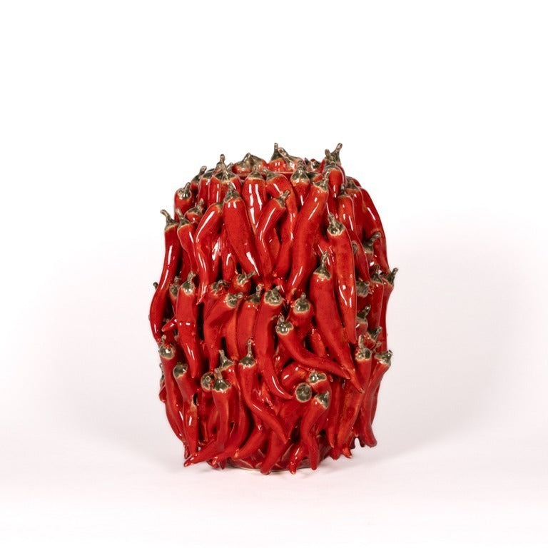 Vase with peppers red Large 27 cm