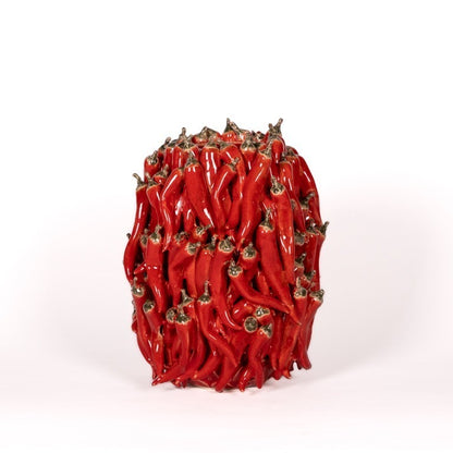 Vase with peppers red Large 27 cm