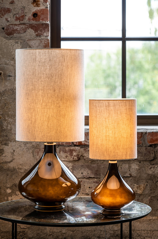 Flavia mini table lamp 48 cm Negra Milano beige shade