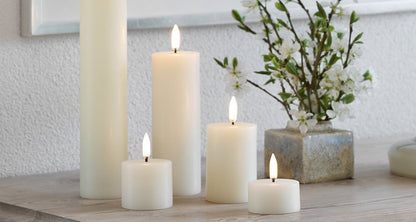 LED pillar candle Nordic White 5x4.5 cm