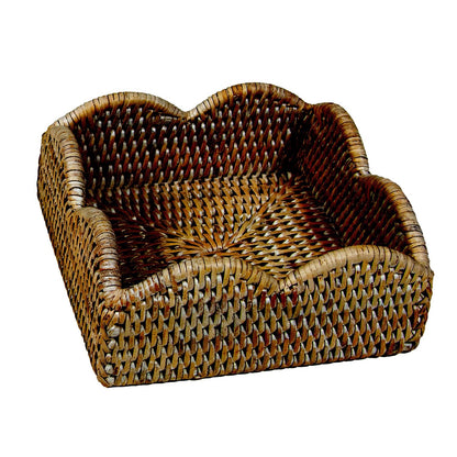 Napkin holder rattan scallop lunch