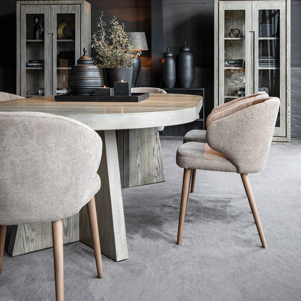 Trent dining table antique Grey Ø130 cm